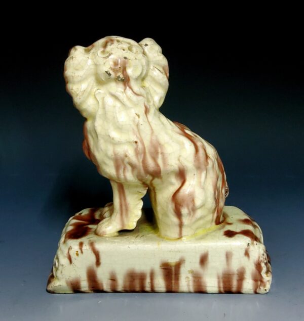 A Fine Slipware King Charles Spaniel Seated On A Plinth, c.1830 - Image 3